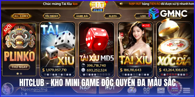 Hitclub – Kho mini game độc quyền đa màu sắc